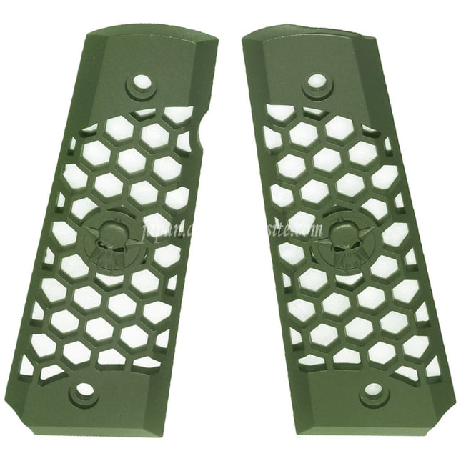 WE (WE-TECH) 六角カット プラスチックグリップカバー DOUBLE BELL ARMY AW WE KJ 東京マルイ M1911 M.E.U シリーズ70 M45A1 WARRIOR GBB ピストル エアソフトガンに適合