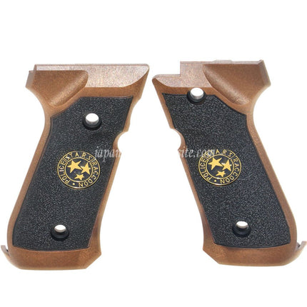 WE (WE-TECH) ポリマー製 BIOグリップカバー KJ 東京マルイ WE M9 M92 M92Fシリーズ GBBピストル エアソフトガン対応 ブラック/ブラウン