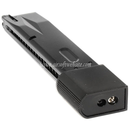 WE (WE-TECH) 30発 Burton Bio 拡張ガスマガジン AW MBシリーズ / KJW / 東京マルイ / WE 902 M9 M92シリーズ GBBピストル対応 エアソフトガン ブラック