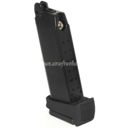 WE (WE-TECH) 25発CO2マガジンバルブ キーグリップ延長セット G17 G18C G34 G35 GシリーズGBBピストル対応 エアソフトガン ブラック