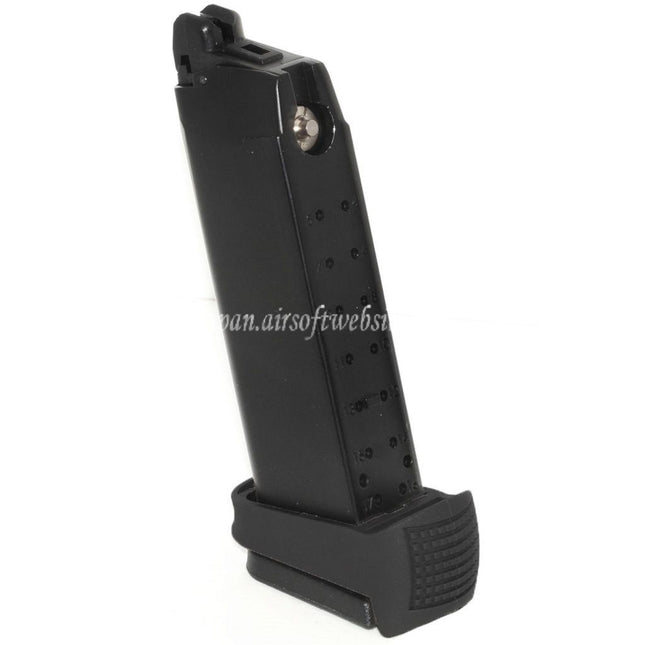WE (WE-TECH) 25発CO2マガジンバルブ キーグリップ延長セット G17 G18C G34 G35 GシリーズGBBピストル対応 エアソフトガン ブラック