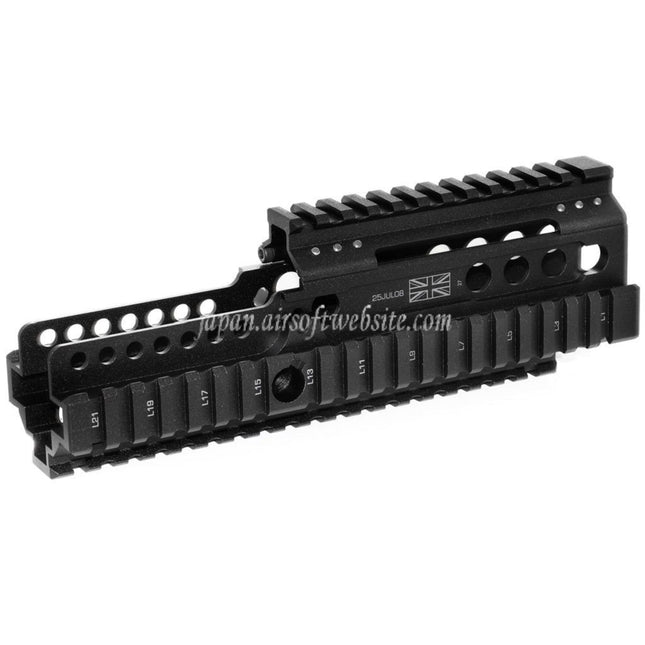 WE (WE-TECH) 227mm CNCアルミ Daniel Defense ライセンスISGK Madbull RIS RASハンドガードレールシステム WE L85 GBBライフル用 エアソフトガン ブラック