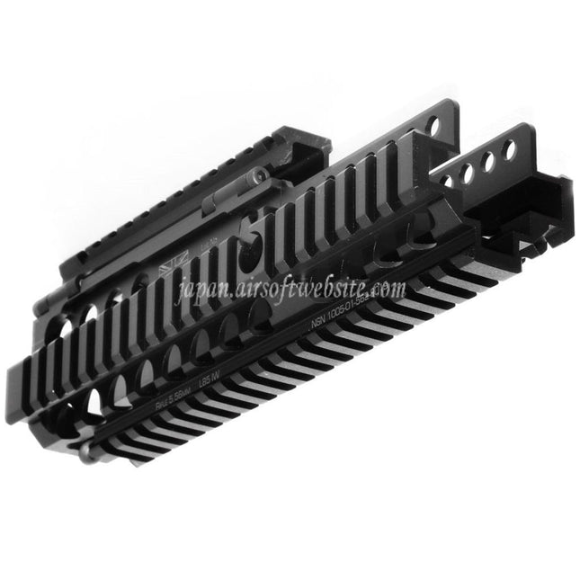 WE (WE-TECH) 227mm CNCアルミ Daniel Defense ライセンスISGK Madbull RIS RASハンドガードレールシステム WE L85 GBBライフル用 エアソフトガン ブラック