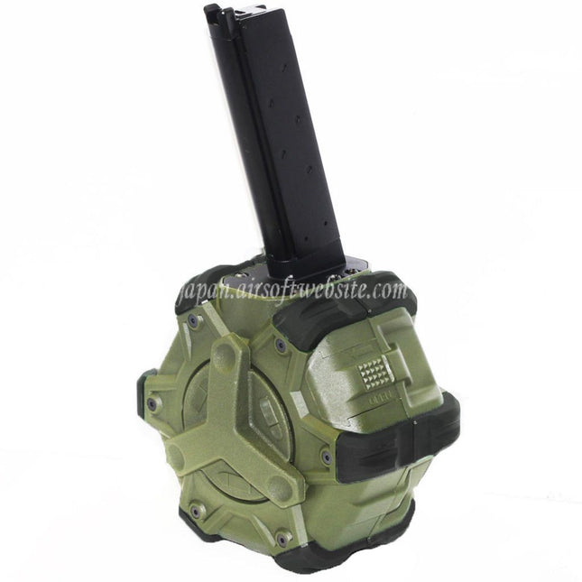 WE (WE-TECH) 350発ガスドラムマガジン EMG SAI RED / AW NEシリーズ / WE シングルスタック 1911 GBBピストル対応