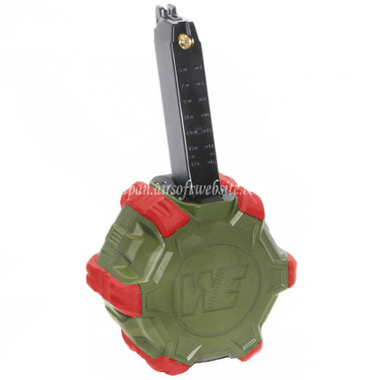 WE (WE-TECH) 350発ガスドラムマガジン G17 G18C Gシリーズ GBBピストル対応