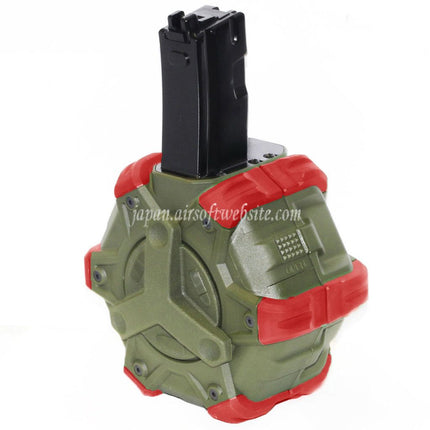 WE (WE-TECH) 350発ガスドラムマガジン WE AP APACHE MP5シリーズ GBBライフル対応
