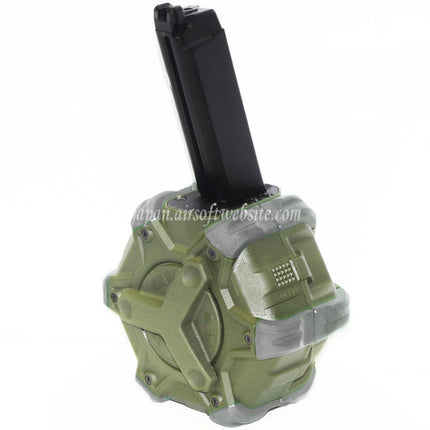 WE (WE-TECH) 350発ガスドラムマガジン G17 G18C Gシリーズ GBBピストル対応