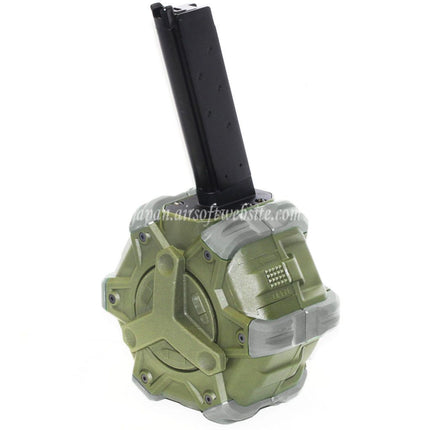 WE (WE-TECH) 350発ガスドラムマガジン EMG SAI RED / AW NEシリーズ / WE シングルスタック 1911 GBBピストル対応