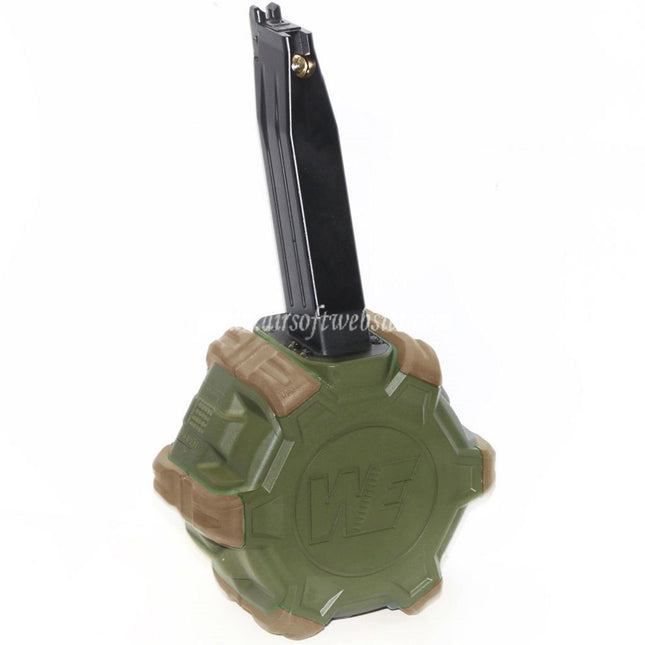 WE (WE-TECH) 350発ガスドラムマガジン HI-CAPA GBBピストル対応