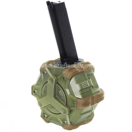 WE (WE-TECH) 350発ガスドラムマガジン EMG SAI RED / AW NEシリーズ / WE シングルスタック 1911 GBBピストル対応