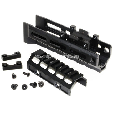 5KU 153mm M-LOK ユニバーサルハンドガードキット レールシステム LCT GHK CYMA D-BOYS E&L AK47 AK74シリーズライフル エアガン ブラック
