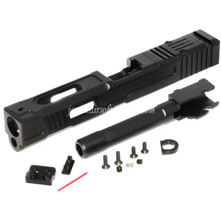 5KU CNC MK2 RMRカット バレルスライドセット 東京マルイ G17シリーズ GBBピストル対応 ブラック