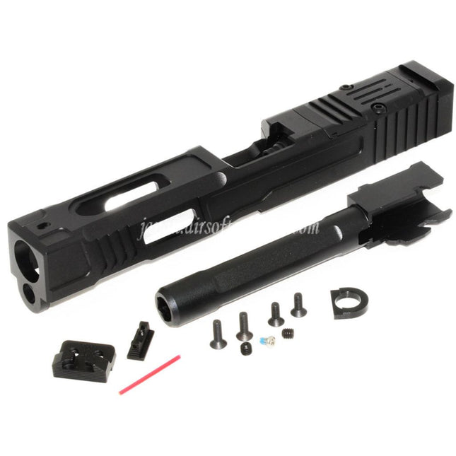 5KU CNC MK2 RMRカット バレルスライドセット 東京マルイ G17シリーズ GBBピストル対応 ブラック