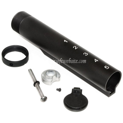 E&C 168mm 5ポジション エクステンデッドストック バッファーチューブアダプター（E&C 東京マルイ M16A1シリーズ AEGライフル対応）ブラック