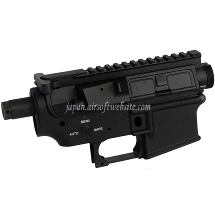 E&C MURスタイル 上部・下部メタルボディレシーバー（20mmトップレール付き）E&C 東京マルイ QD V2 ギアボックス M4 M16シリーズ AEGライフル対応 ブラック