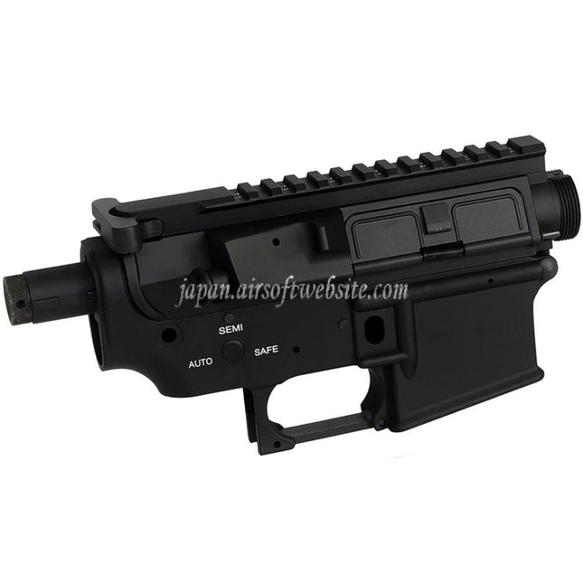 E&C MURスタイル 上部・下部メタルボディレシーバー（20mmトップレール付き）E&C 東京マルイ QD V2 ギアボックス M4 M16シリーズ AEGライフル対応 ブラック
