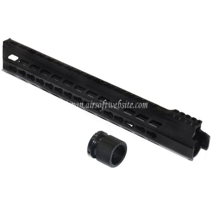 GOLDEN EAGLE 390mm アルミフリーフロート Keymod RAS ハンドガードレールシステム GOLDEN EAGLE 3202 M200 スナイパーライフル エアソフトガン ブラック