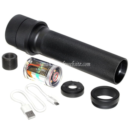 5KU PBS-1 サイレンサーサプレッサー（スピットファイアトレーサー付き）-14mm CCW 反時計回りネジバレル AKシリーズライフル用 エアソフトガン ブラック
