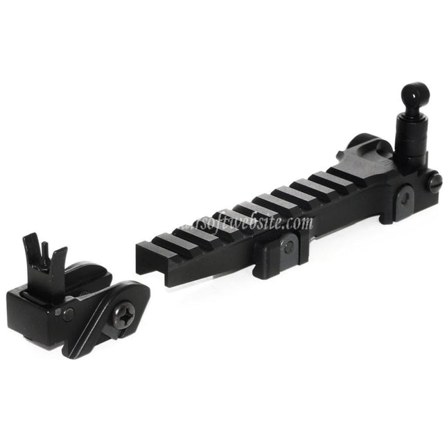 DOUBLE BELL KACスタイル フリップアップサイトレールセット G36シリーズAEG GBBライフル対応 ブラック