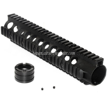 CYMA 10.5インチ 265mm アルミアッパーカット RAS ハンドガードレールシステム CYMA G&P VFC KING ARMS 東京マルイ M4 AEG GBB ライフル エアソフトガン対応 ブラック