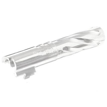 5KU 4.3インチ ステンレススチール製トルネードスタイルスパイラルアウターバレル + 11mm CW 東京マルイ HI-CAPA 4.3 GBBピストルに適合