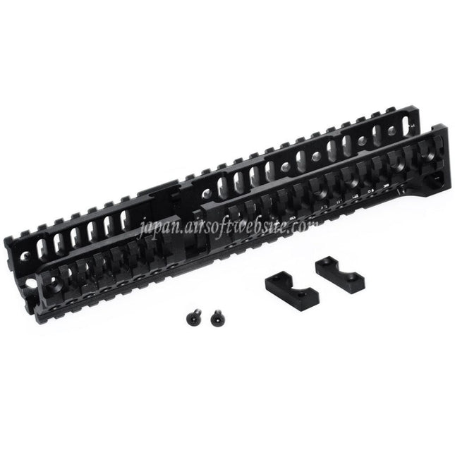 5KU CNC 254mm B30スタイル ロングロワーハンドガードレールシステム CYMA AKM AK74 AK102 AK104 AK105 AKシリーズ AEGライフル エアガン ブラック