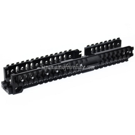 5KU CNC 254mm B30スタイル ロングロワーハンドガードレールシステム CYMA AKM AK74 AK102 AK104 AK105 AKシリーズ AEGライフル エアガン ブラック