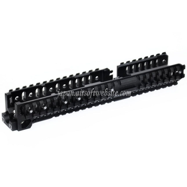 5KU CNC 254mm B30スタイル ロングロワーハンドガードレールシステム CYMA AKM AK74 AK102 AK104 AK105 AKシリーズ AEGライフル エアガン ブラック