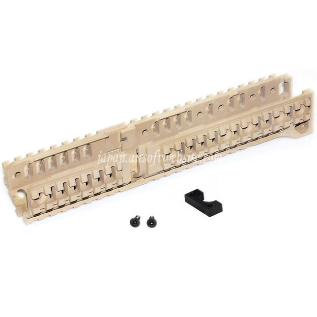 5KU CNC 254mm B30スタイル ロングロワーハンドガードレールシステム D-Boys LCT GHK AKM AK74 AK102 AK104 AK105 AKシリーズ AEGライフル エアガン デザートタン