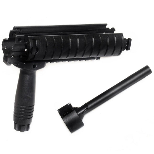 CYMA MP5 DXインターフェースハンドガードレールシステム（QDフォアグリップとアウターバレル付き）CYMA G&G Umarex 東京マルイ MP5シリーズ電動ガンライフルエアガン対応 ブラック