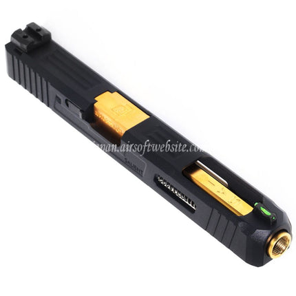 EMGライセンス取得済み SAI™ Tier One コンペティション コンプリートアッパーキット ゴールドバレルスライドセット AW WE EMG BLU G17 G34 GBBピストル対応 ブラック