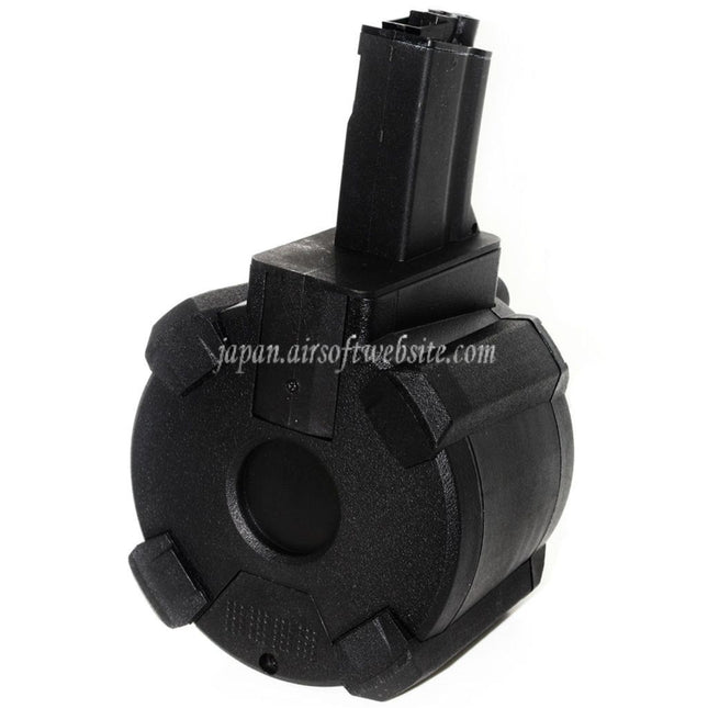 BATTLEAXE 1400発電動ドラムマガジン MP5シリーズAEGライフル対応 エアソフトガン ブラック