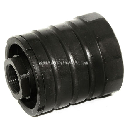 5KU 48mm 360 X37 マズルブレーキ フラッシュハイダー ブラストシールド付き -14mm 反時計回りネジバレルライフルに適合 ブラック