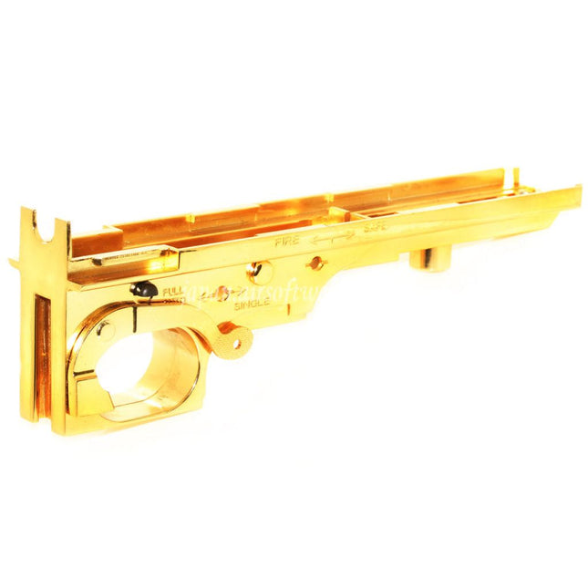 KING ARMS CNCアルミレシーバー下部ボディ KING ARMS Thompson M1A1 Military / M1928 ChicagoシリーズAEGライフルに適合 ゴールド
