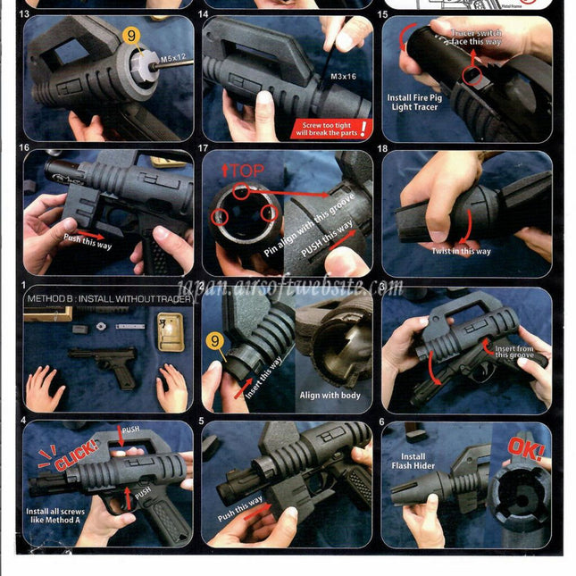 Show Guns Tactical SG ビームスプレーキット タイプA ACTION ARMY AAP-01シリーズ GBBピストル エアソフトガン対応