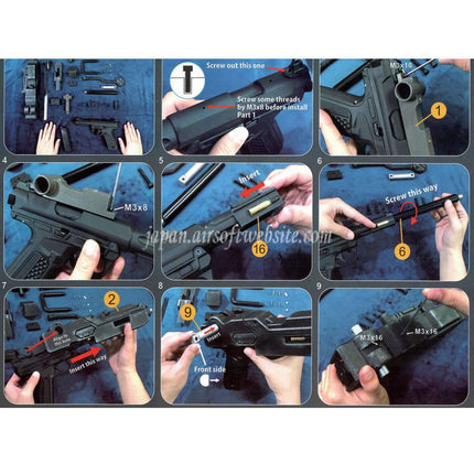 Show Guns Tactical SG RX-79 ガンダム 陸戦型 MG100 マシンガンキット ファイアピッグライトトレーサー付き ACTION ARMY AAP-01シリーズ GBBピストル エアソフトガン対応