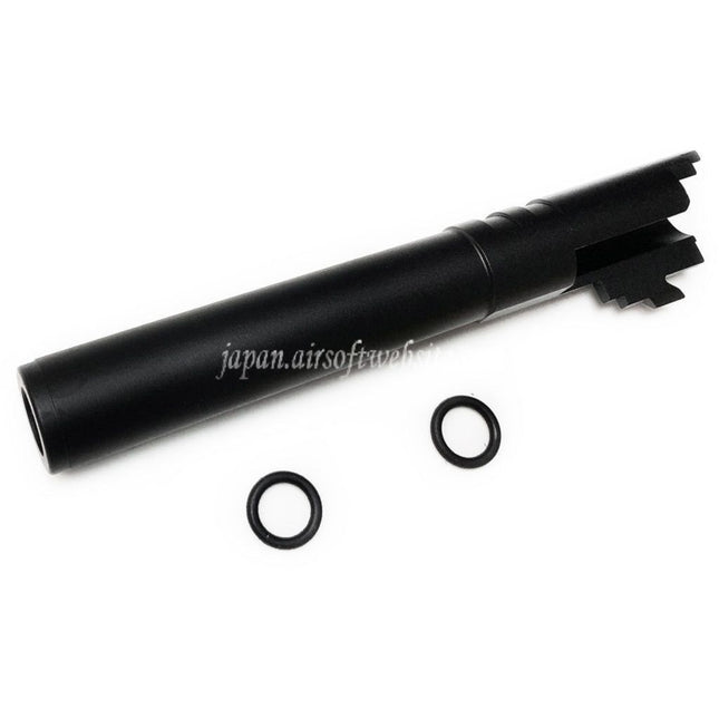 5KU 5インチ 123/127mm CNCアルミアウターバレル+11mm CW ARMORER WORKS AW WE-TECH 東京マルイ HI-CAPA 5.1 GBBピストルに適合 エアソフト