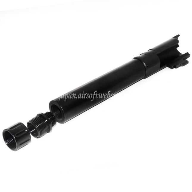 AIP 123mm/127mm スレッドアウターバレル アダプター&カバー付き 東京マルイ HI-CAPA 5.1 GBBピストル対応 ブラック