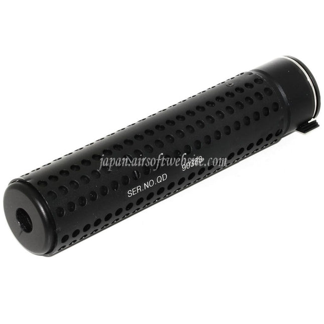 5KU 172mm KACスタイル QD バレルエクステンション サプレッサー サイレンサー（フラッシュハイダー付き） -14mm CCW 反時計回りネジバレルライフル用 エアソフトガン ブラック