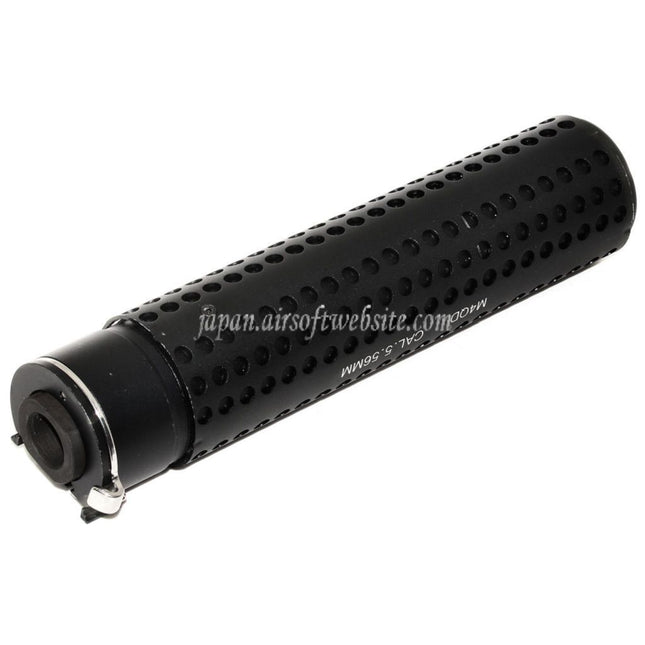 5KU 172mm KACスタイル QD バレルエクステンション サプレッサー サイレンサー（フラッシュハイダー付き） -14mm CCW 反時計回りネジバレルライフル用 エアソフトガン ブラック