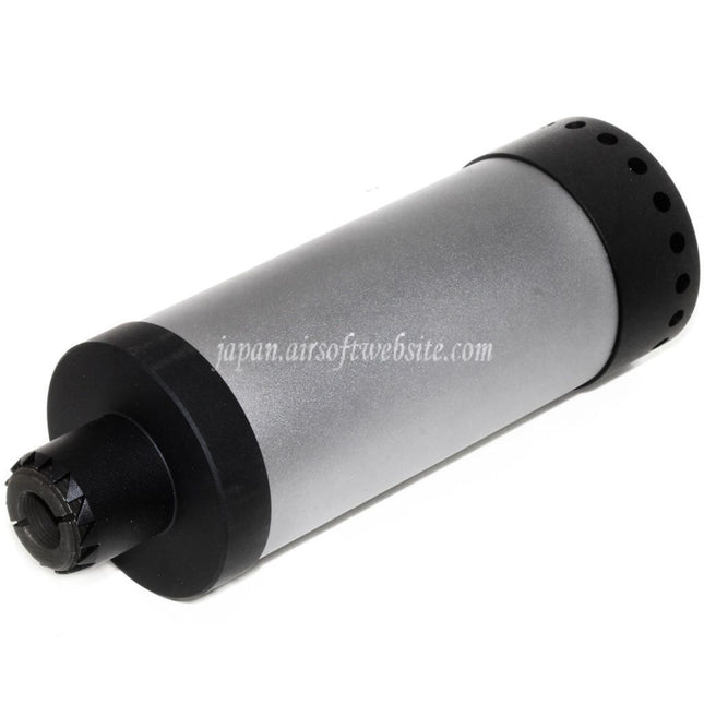 5KU 175mm DTK PUTNIK モックサイレンサー サプレッサー（+24mm時計回り/-14mm反時計回りネジアダプター付き） ブラック/グレー