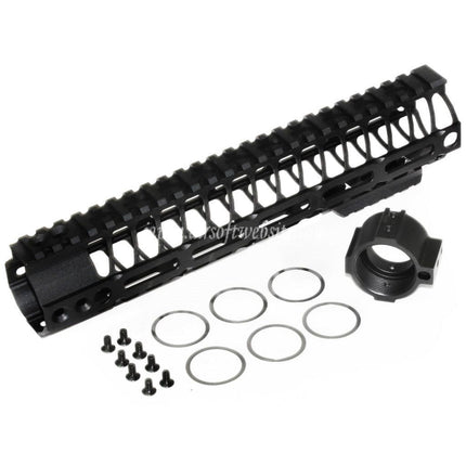 CYMA 256mm 10インチ M-LOK RAS ハンドガードレールシステム CYMA VFC GHK 東京マルイ M4 M16 シリーズ AEG ライフル エアガン対応 ブラック