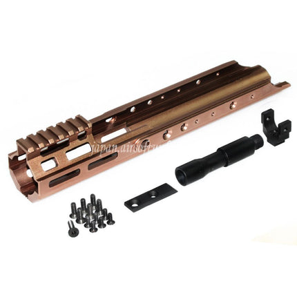 Airsoft Website CNCアルミ製 300mm KCスタイル MREX M-LOKハンドガードレールシステム DOUBLE BELL BY-805 VFC WE-Tech 東京マルイ SCARシリーズ AEG GBBライフルに適合