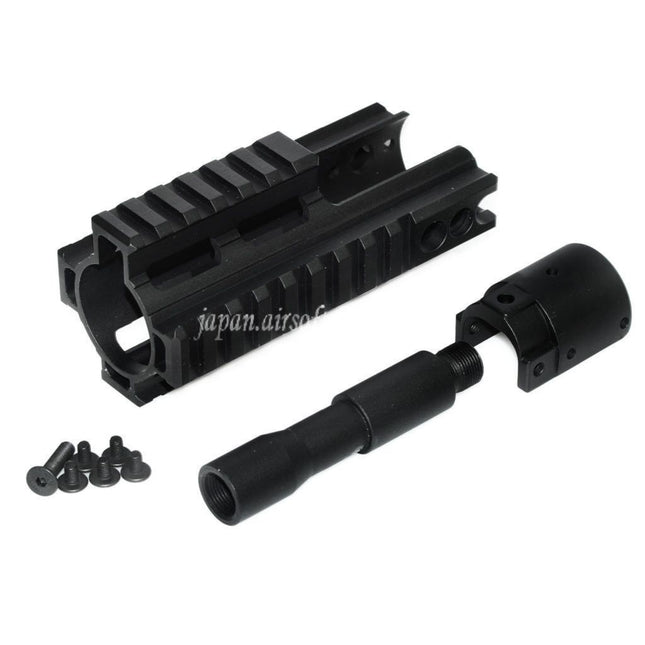 Airsoft Website CNCアルミ製 125mm 4面レールハンドガードレールシステム DOUBLE BELL BY-805 VFC WE-Tech 東京マルイ SCARシリーズ AEG GBBライフルに適合