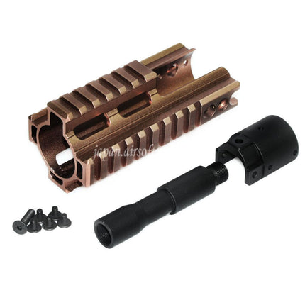 Airsoft Website CNCアルミ製 125mm 4面レールハンドガードレールシステム DOUBLE BELL BY-805 VFC WE-Tech 東京マルイ SCARシリーズ AEG GBBライフルに適合