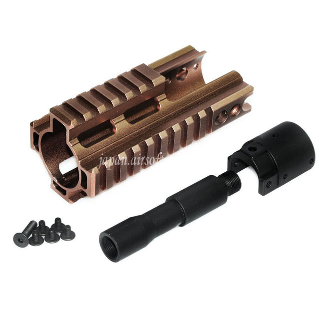 Airsoft Website CNCアルミ製 125mm 4面レールハンドガードレールシステム DOUBLE BELL BY-805 VFC WE-Tech 東京マルイ SCARシリーズ AEG GBBライフルに適合