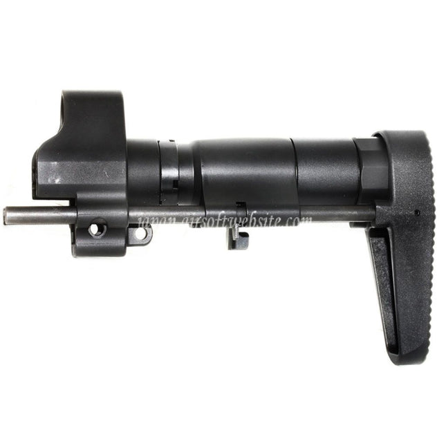 Airsoft Website CNCアルミ製リトラクタブルストック（CYMA製 東京マルイ MP5シリーズ電動ガン対応）ブラック