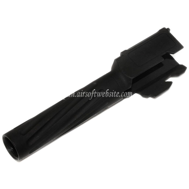 APS EMG 98mm/112mm フルートスパイラルアウターバレル +12mm CW APS EMG F1 FIREARMS BSFシリーズ GBBピストル エアソフトガン ブラックに適合