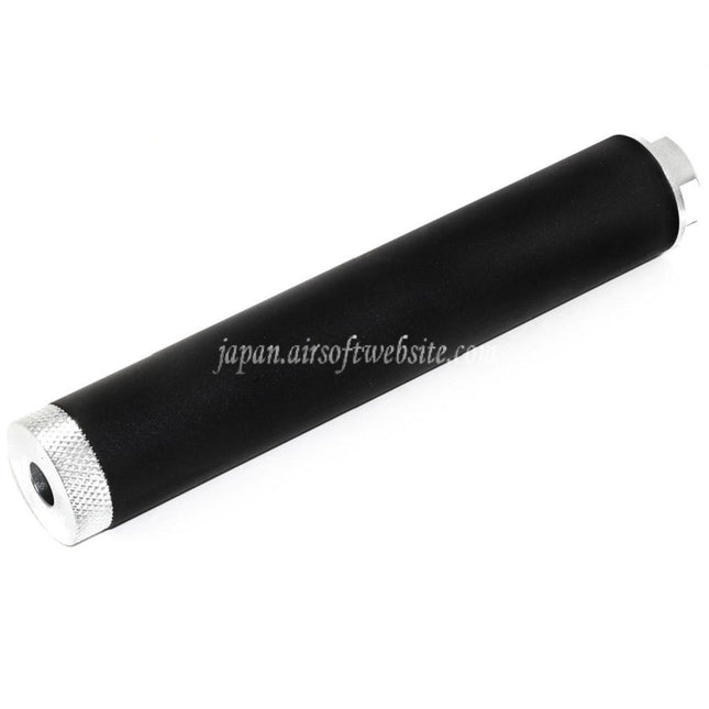 DOUBLE BELL 194mm/204mm x 35mm サプレッサー サイレンサー -14mm CCW 反時計回りネジ ライフル用 エアソフトガン ブラック/シルバー