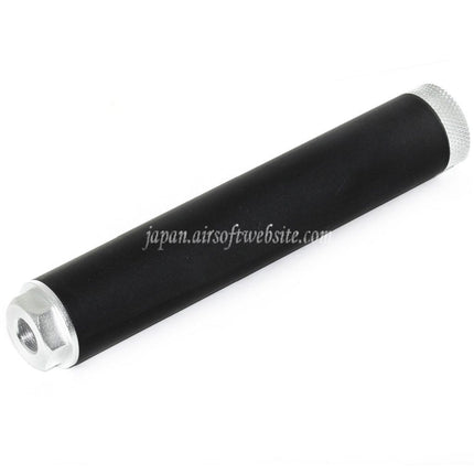 DOUBLE BELL 194mm/204mm x 35mm サプレッサー サイレンサー -14mm CCW 反時計回りネジ ライフル用 エアソフトガン ブラック/シルバー